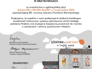 Dyplom za udział w akcji „BohaterON i MŁODE GŁOWY w Twojej Szkole 2024”